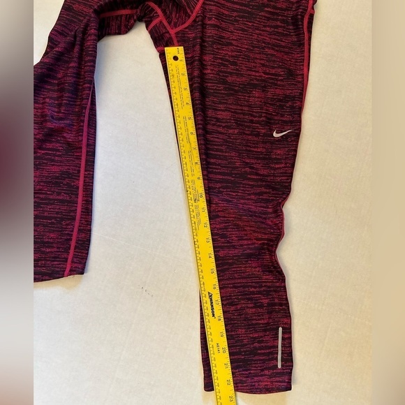 Nike Dri Fit Just Do It pink space dye cropped leggings Sz-M P11 - Picture 7 of 9